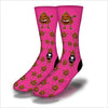 Dabbing-Poop-Emoji-Socks-Pink
