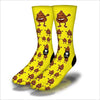 Dabbing-Poop-Emoji-Socks-Yellow